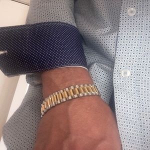Misa & Co. Classic Stainless Steel Bracelet  / Silver and Gold - Unisex